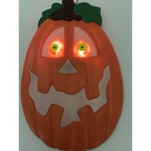 Vintage 1990‎ Spearhead Halloween Pumpkin Jack O Lantern Suction Cup Decor Video